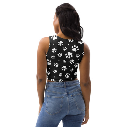 Women's Paw Print Buttery Soft Crop Top
