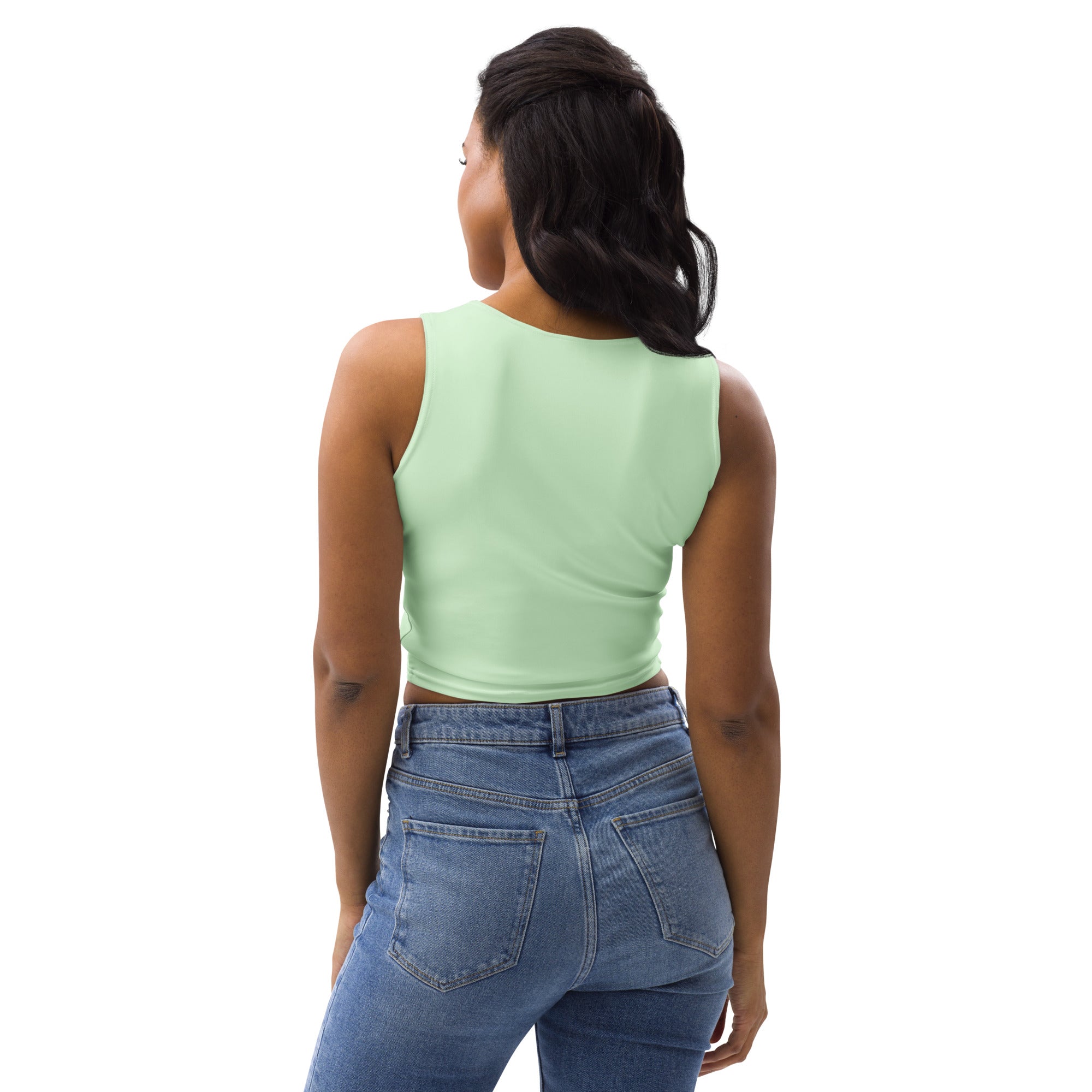 Women's Buttery Soft Mint Green Crop Top