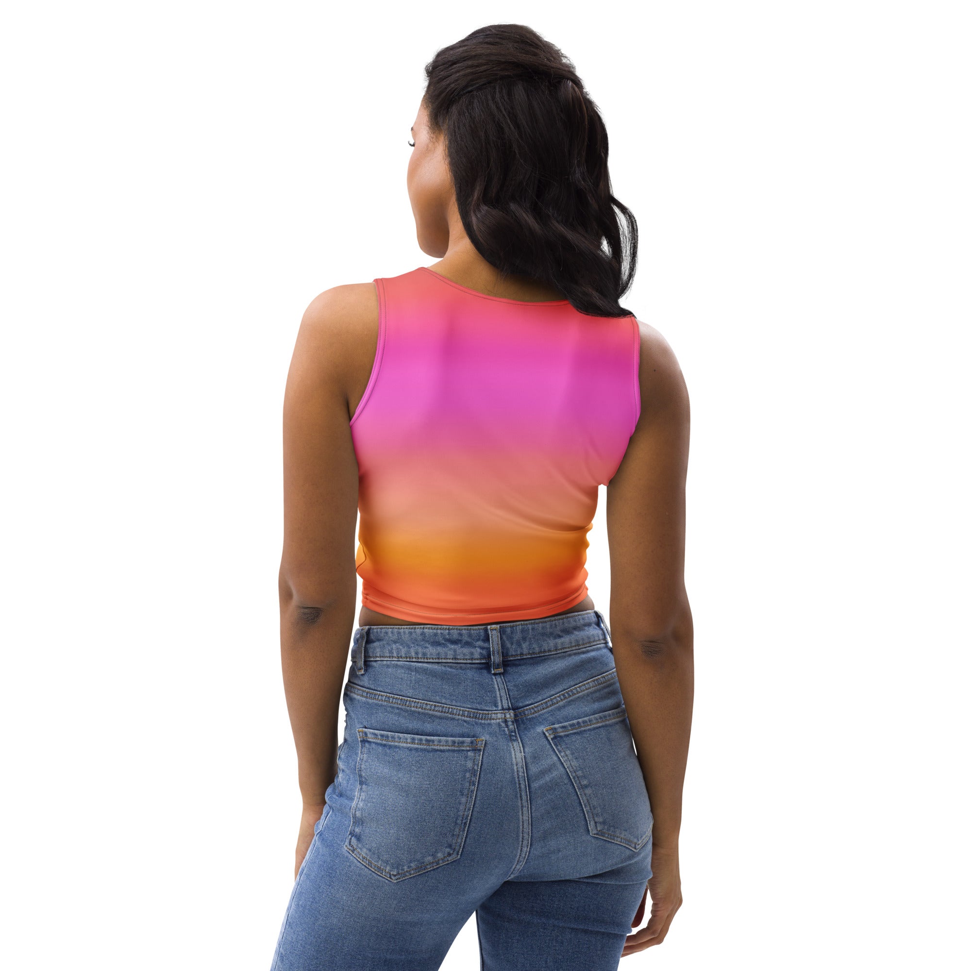 Women's Sunset Gradient Buttery Soft Crop Top