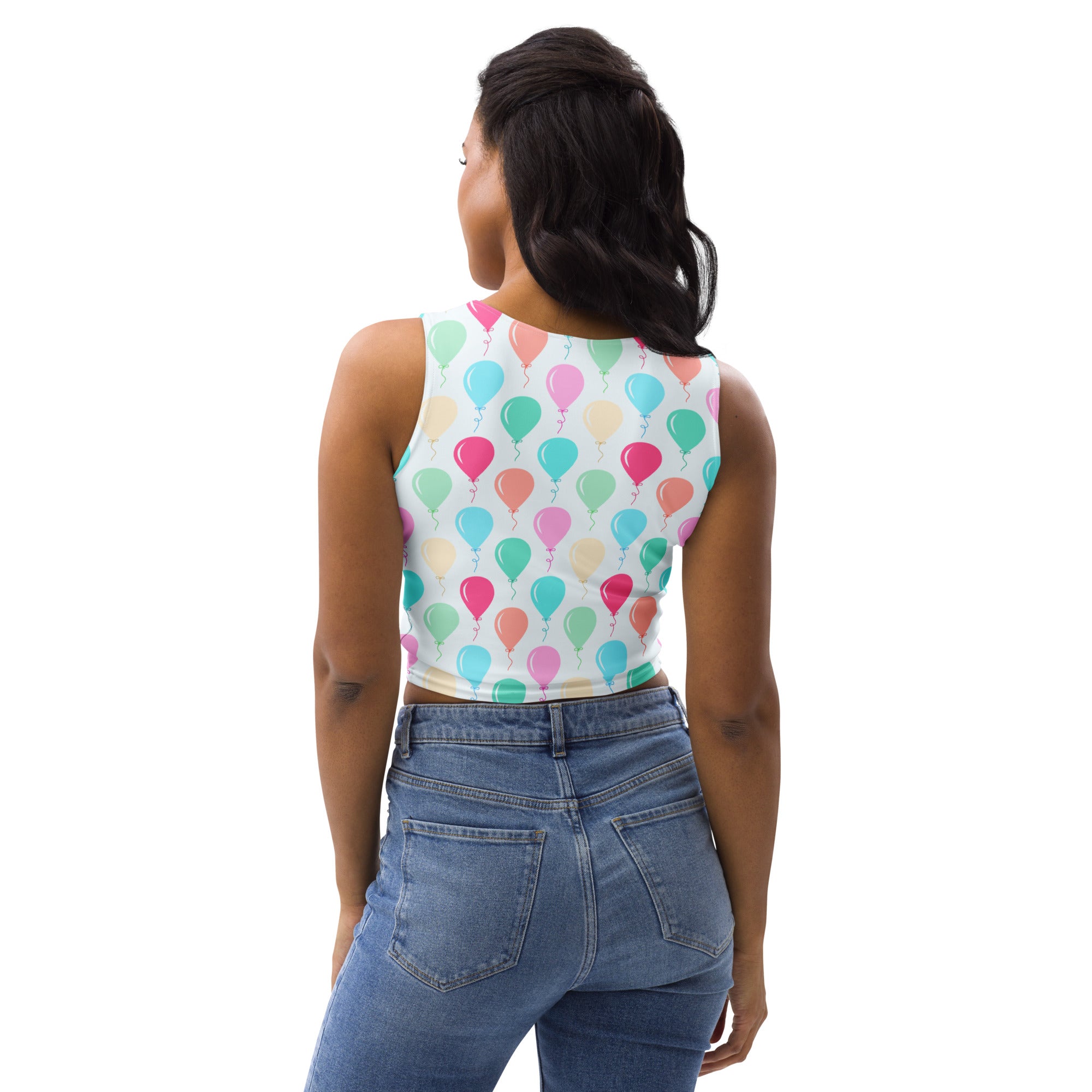 Women's Birthday Balloon Buttery Soft Crop Top