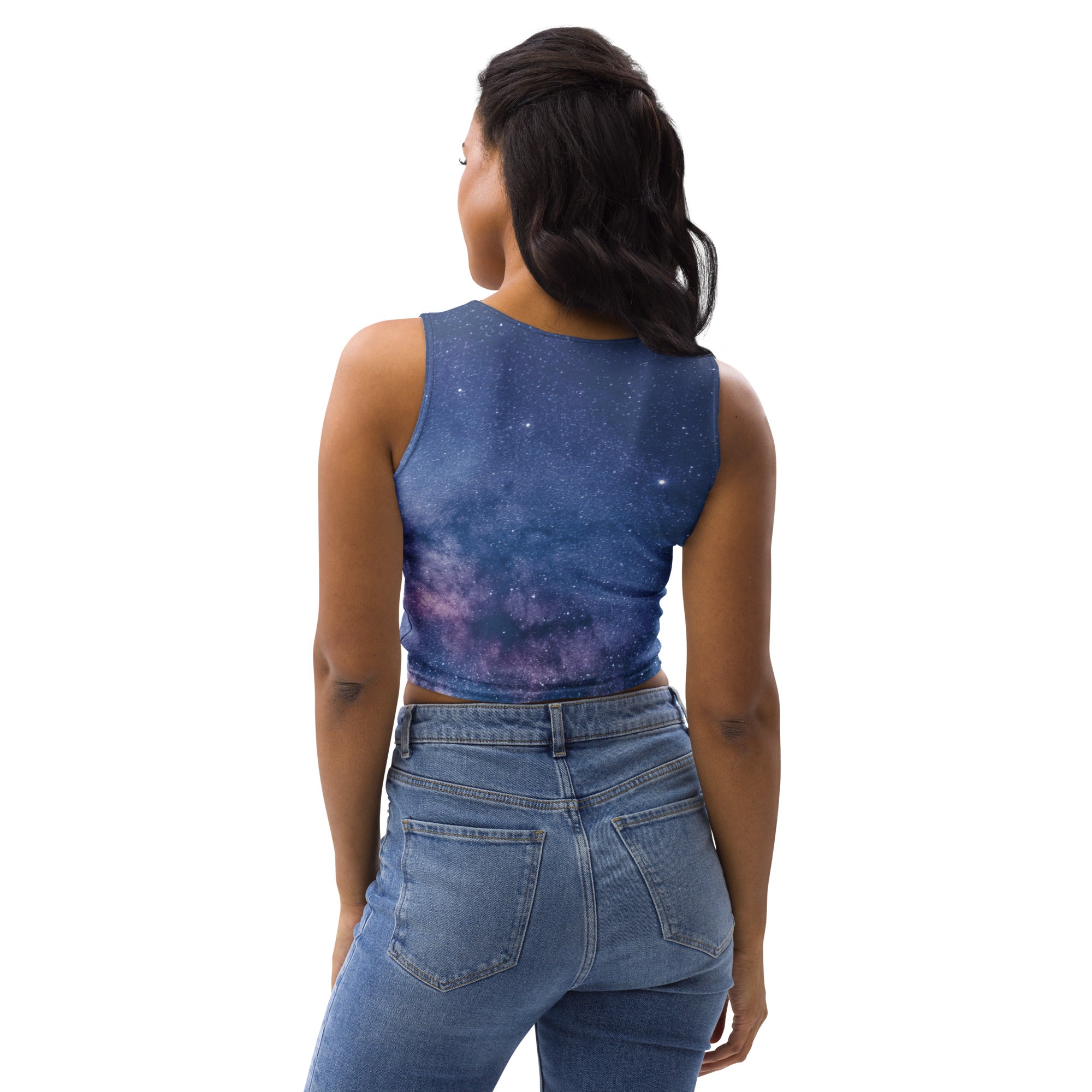 Women's Realistic Galaxy Buttery Soft Crop Top
