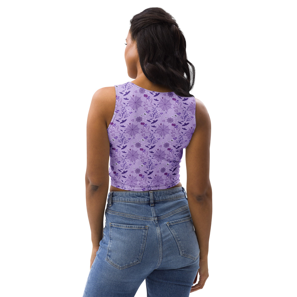 Women's Purple Halloween Buttery Soft Crop Top
