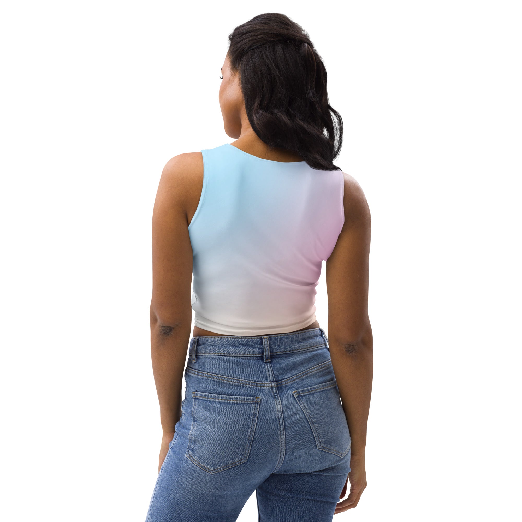 Women's Kawaii Pastel Gradient Buttery Soft Crop Top