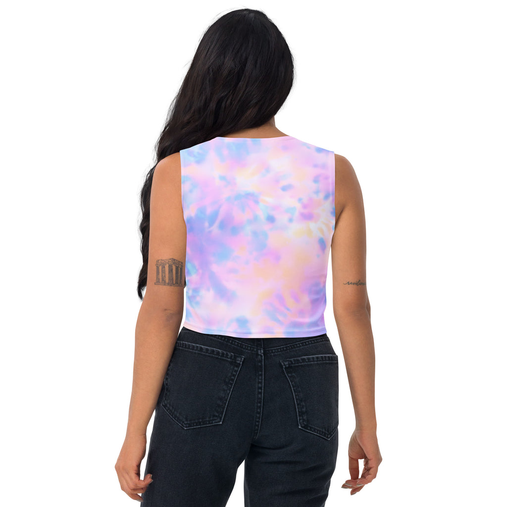 Women's Pastel Watercolor Buttery Soft Crop Top- Quick-Drying UPF 50+ Stretch Top