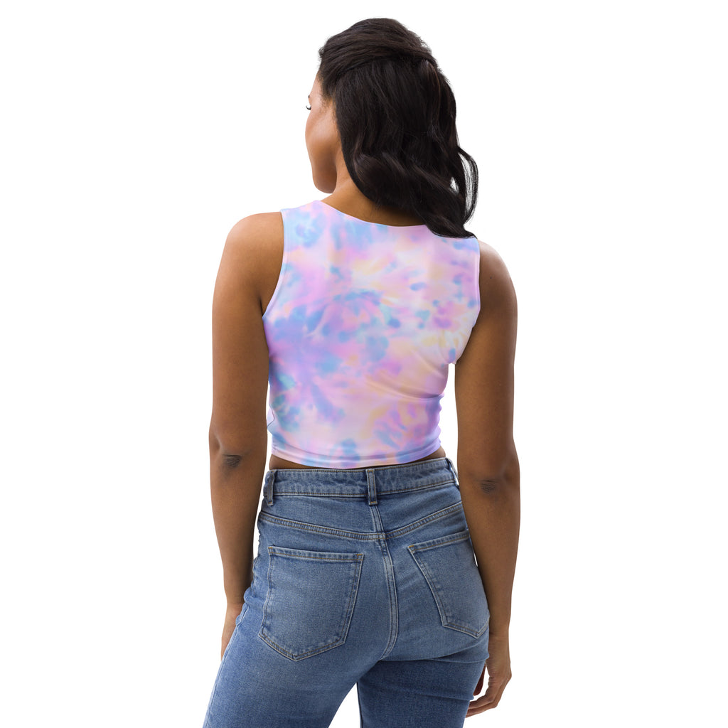 Women's Pastel Watercolor Buttery Soft Crop Top- Quick-Drying UPF 50+ Stretch Top
