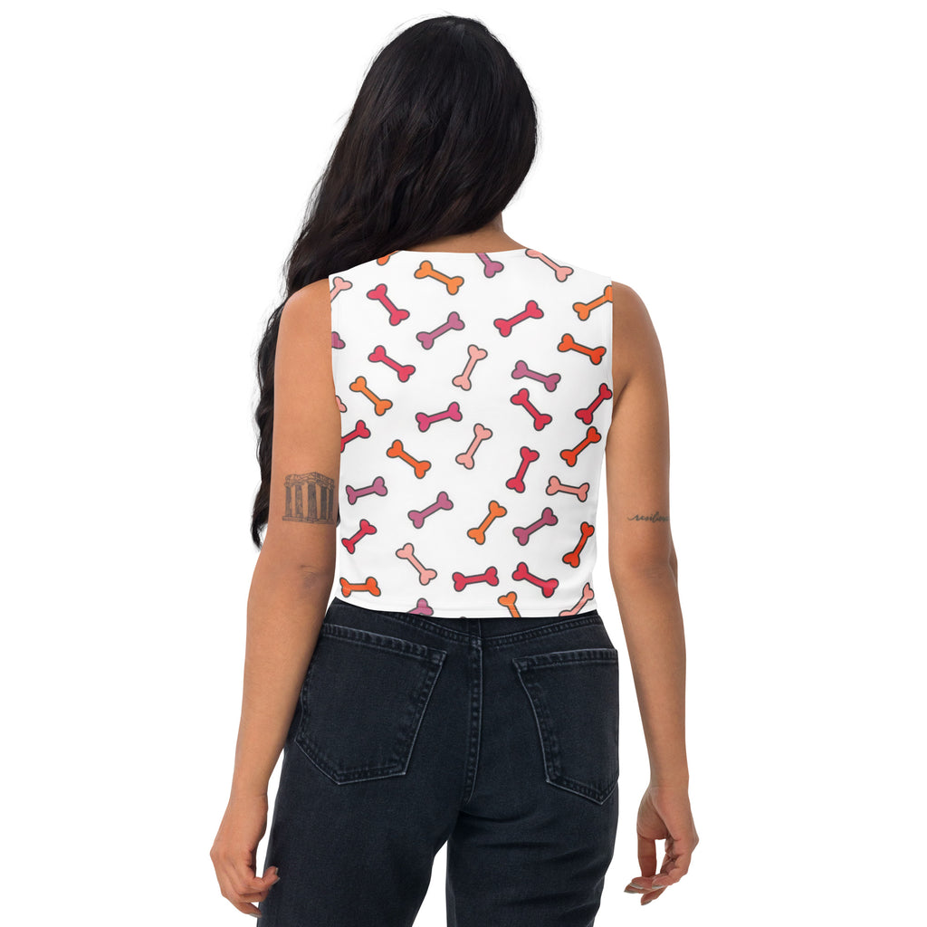 Women's Dog Bone Buttery Soft Crop Top- Quick-Drying UPF 50+ Stretch Top