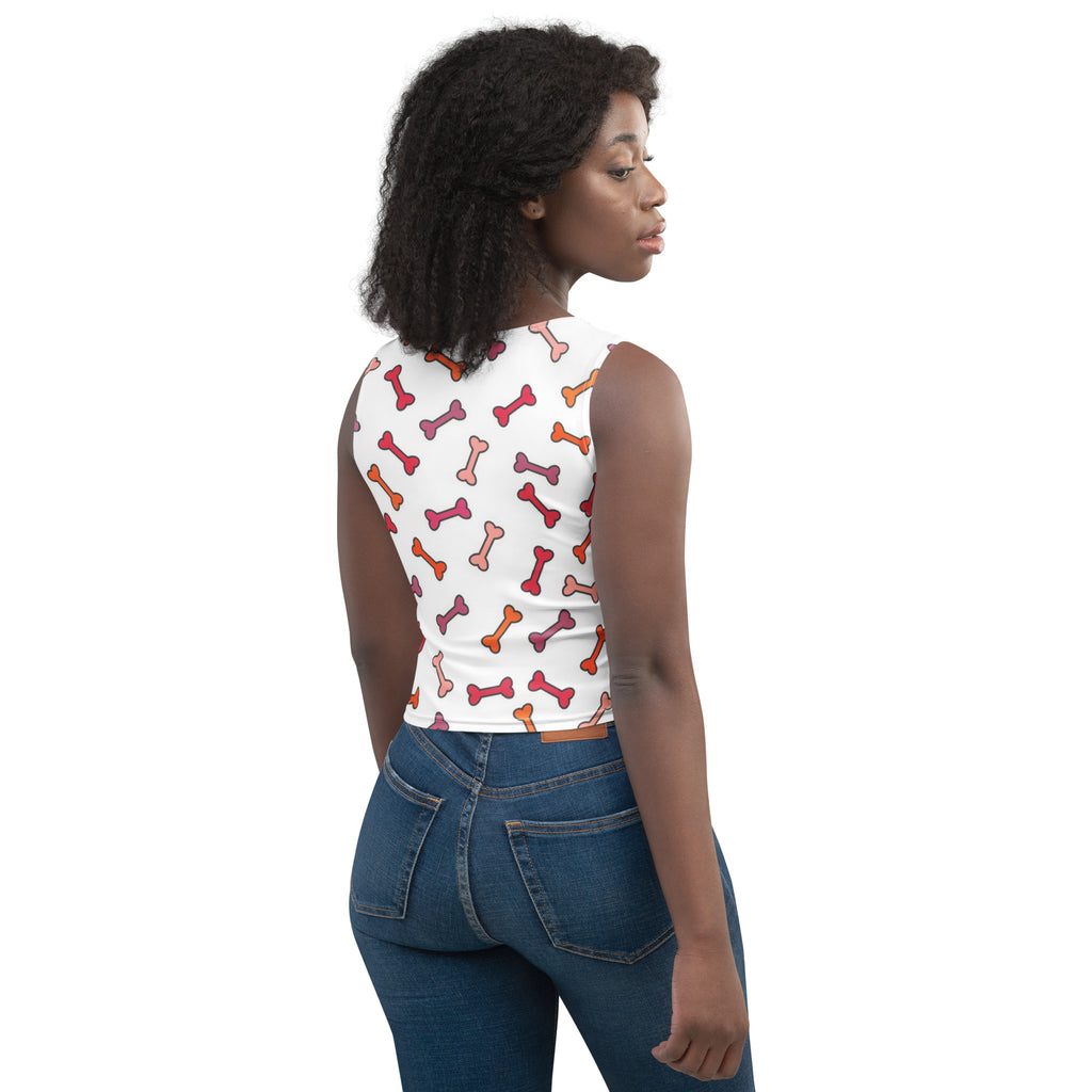 Women's Dog Bone Buttery Soft Crop Top- Quick-Drying UPF 50+ Stretch Top