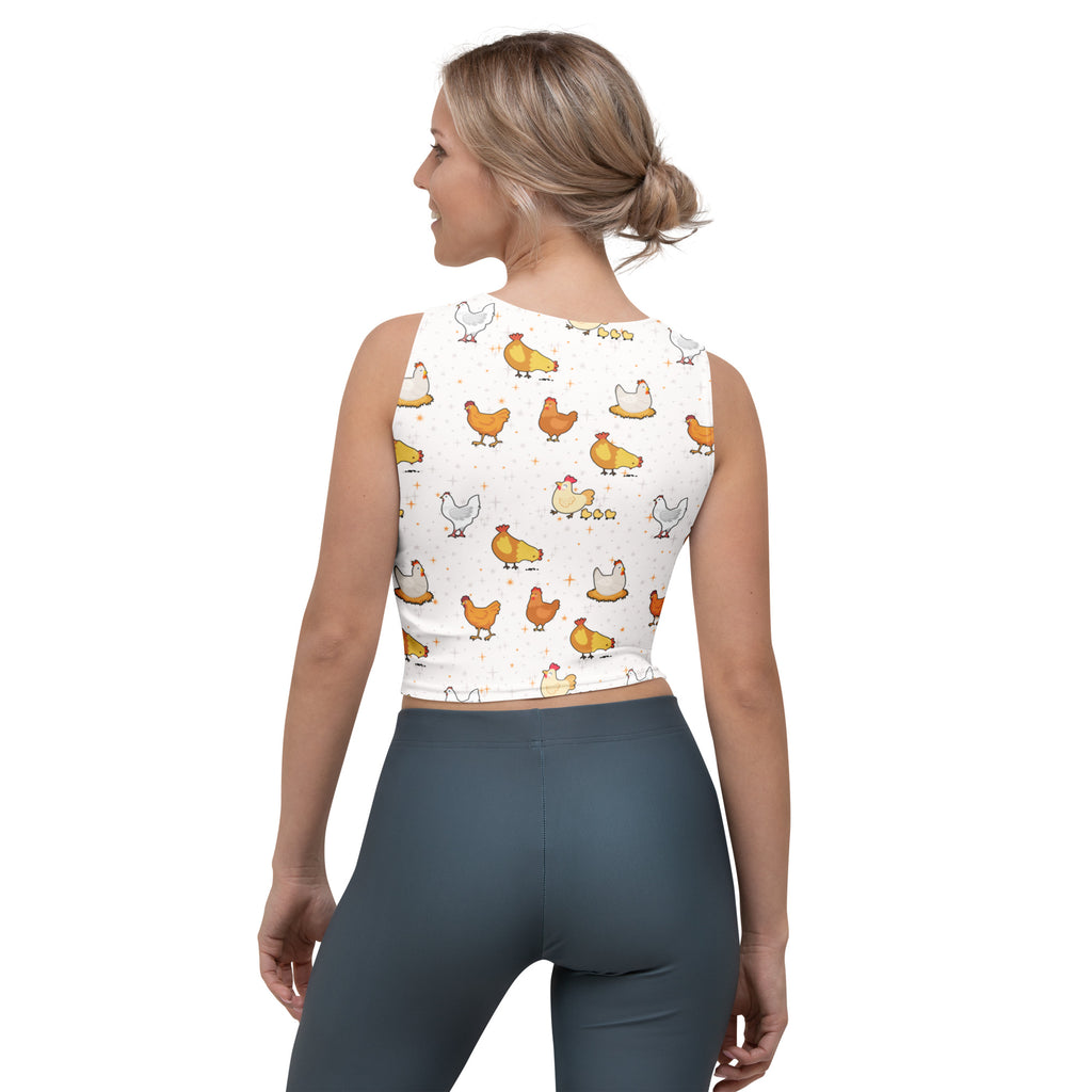 Women's Chicken Buttery Soft Crop Top- Quick-Drying UPF 50+ Stretch Top