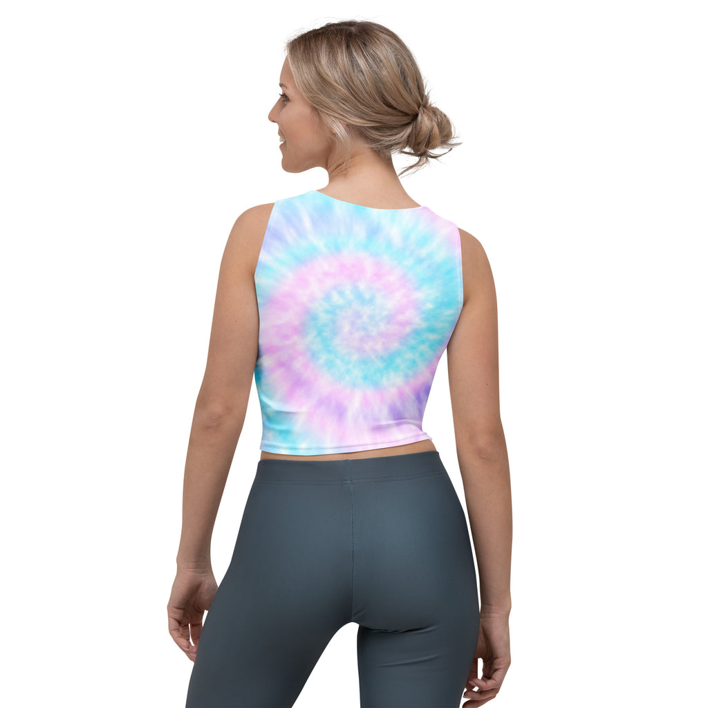 Women's Faux Tie Dye Buttery Soft Crop Top- Quick-Drying UPF 50+ Stretch Top