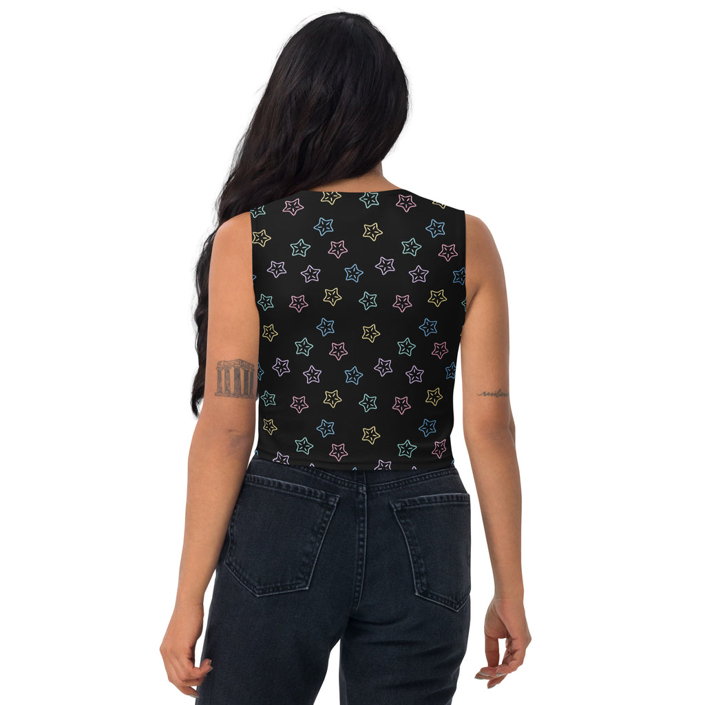 Women's Colorful Starfish Buttery Soft Crop Top- Quick-Drying UPF 50+ Stretch Top
