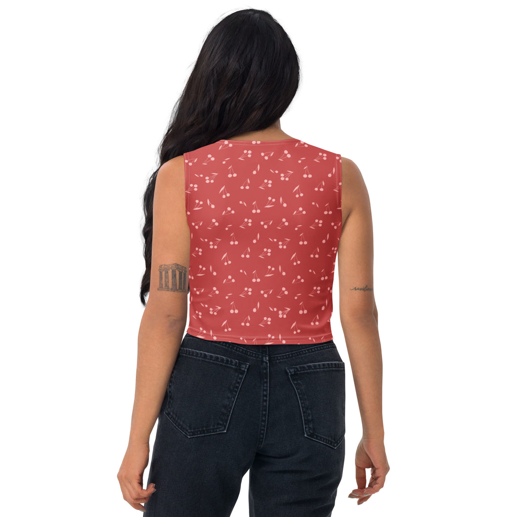 Women's Minimal Cherry Buttery Soft Crop Top- Quick-Drying UPF 50+ Stretch Top (Copy)