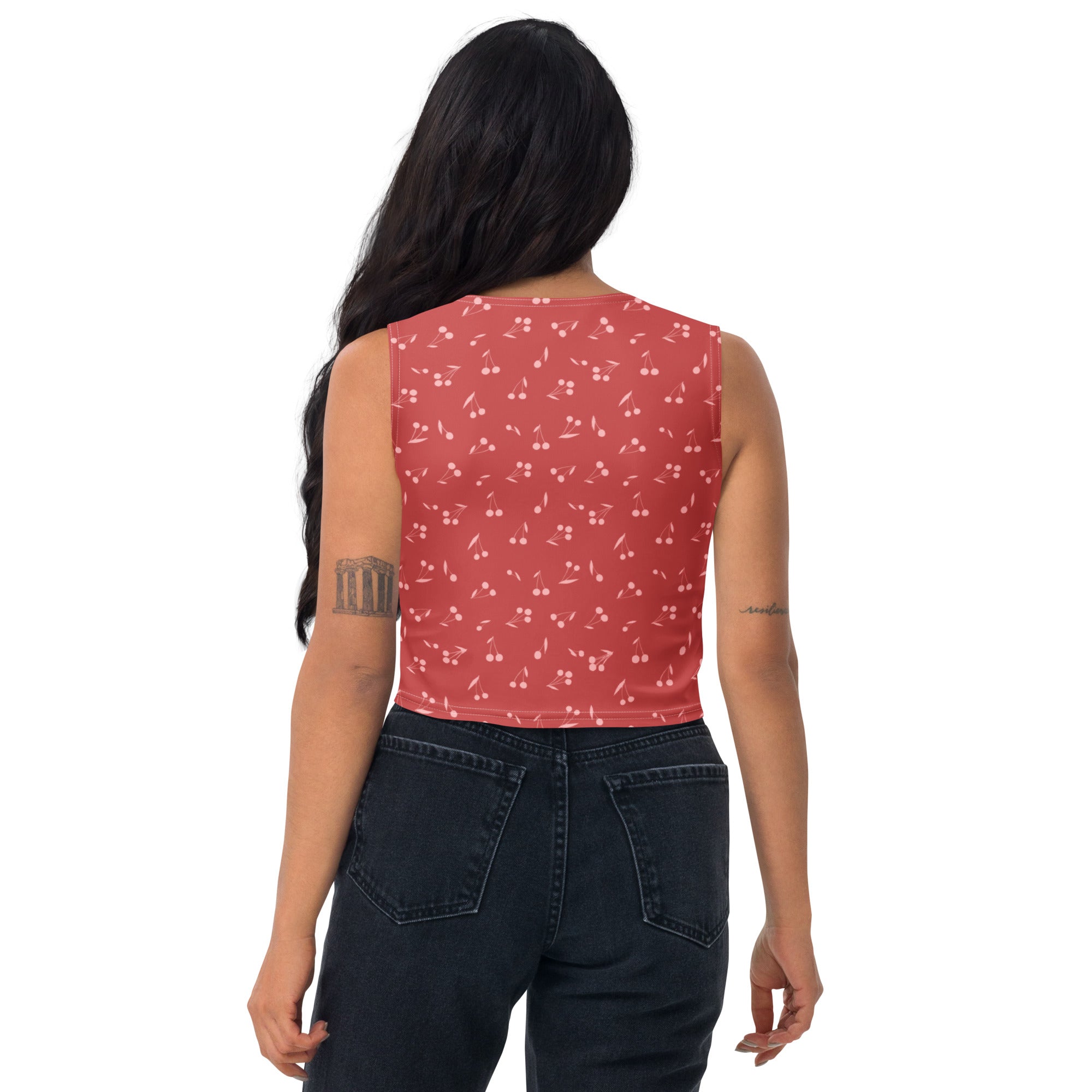Women's Minimal Cherry Buttery Soft Crop Top- Quick-Drying UPF 50+ Stretch Top (Copy)