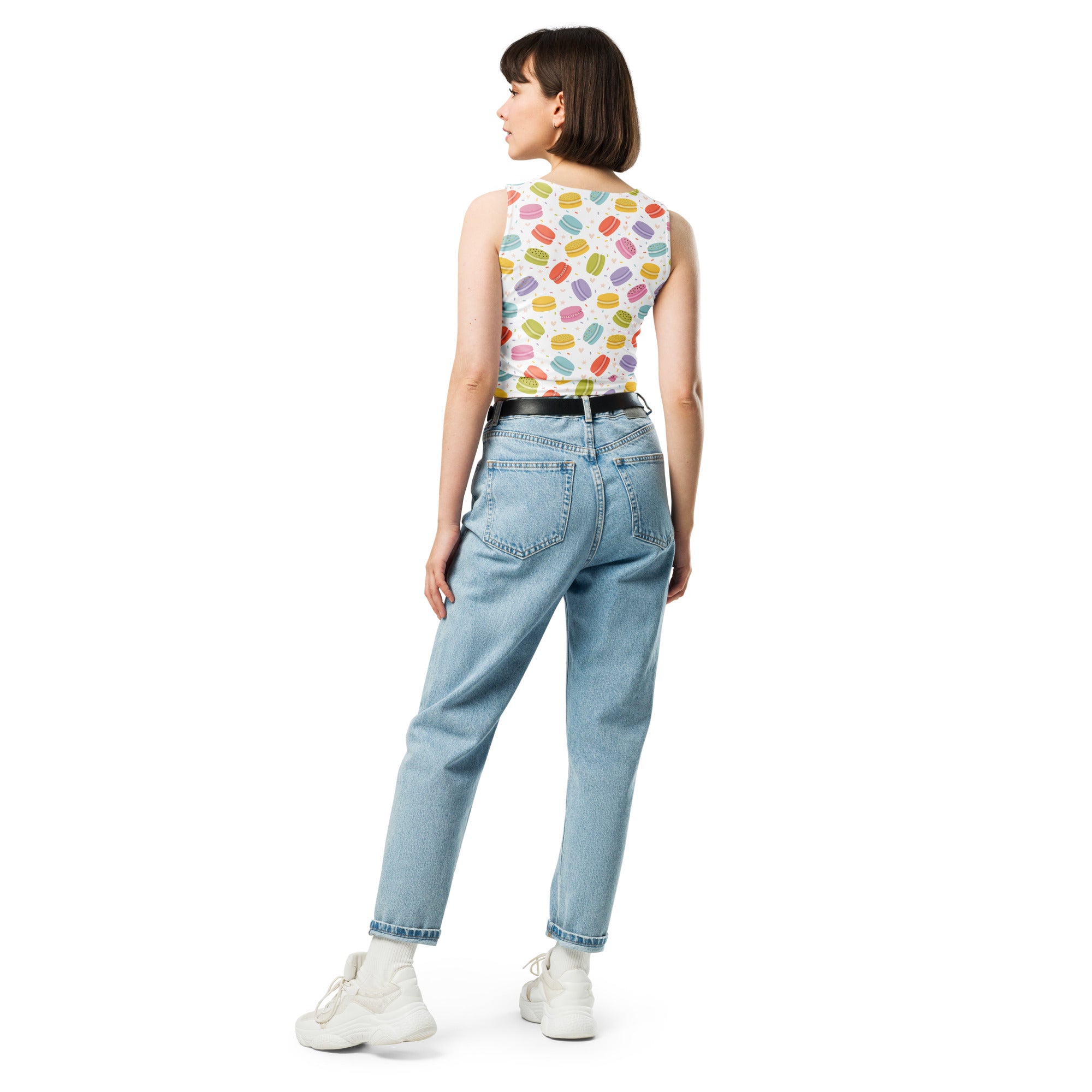Women's Pastel Macaron Buttery Soft Crop Top- Quick-Drying UPF 50+ Stretch Top