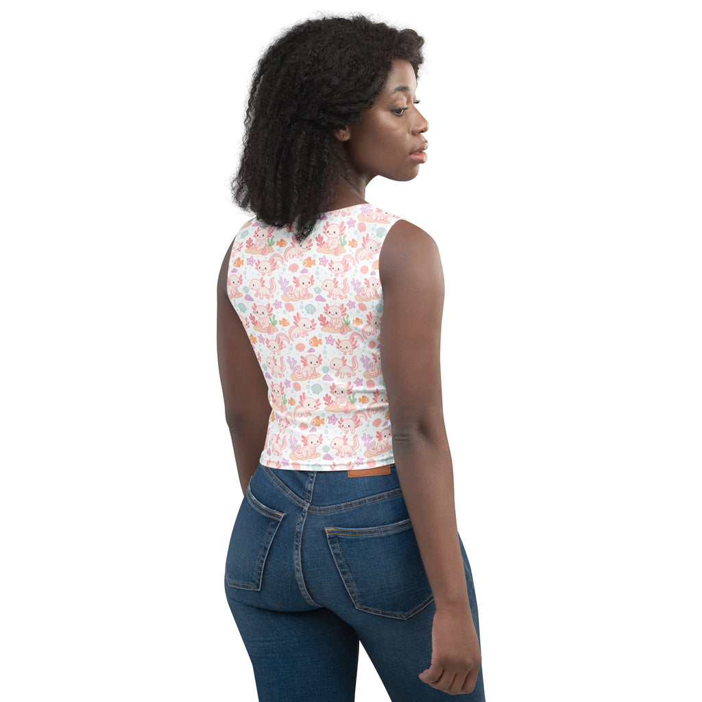Women's Axolotl Buttery Soft Crop Top- Quick-Drying UPF 50+ Stretch Top
