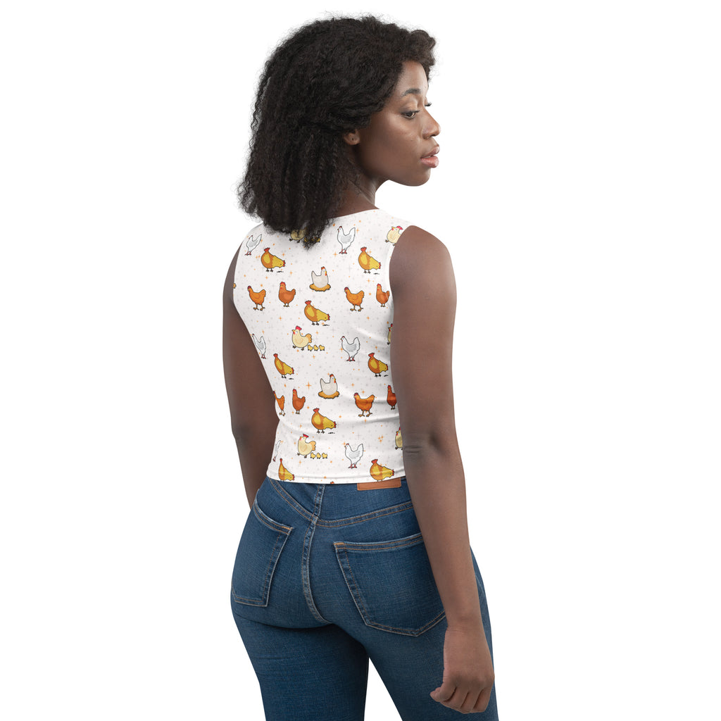 Women's Chicken Buttery Soft Crop Top- Quick-Drying UPF 50+ Stretch Top