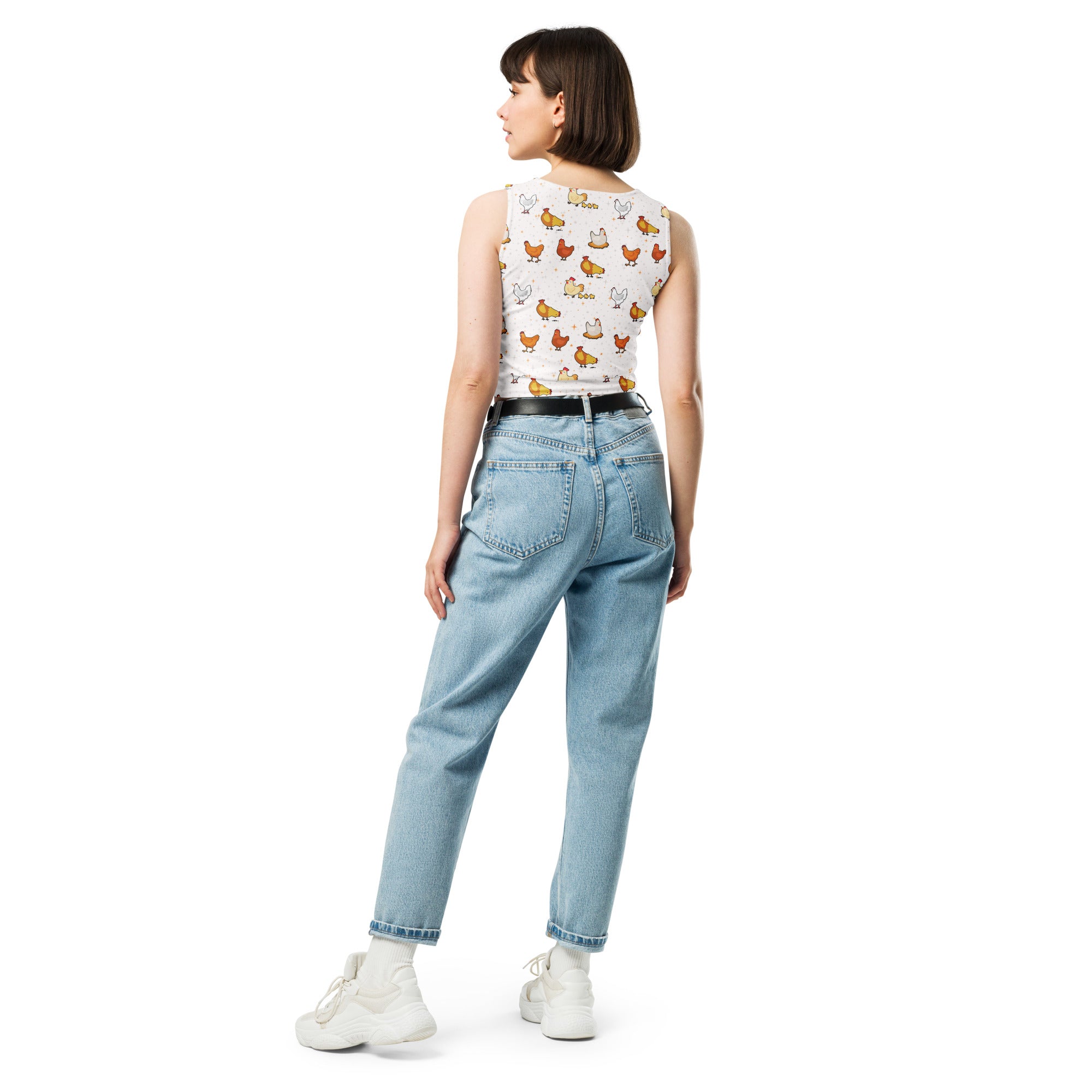 Women's Chicken Buttery Soft Crop Top- Quick-Drying UPF 50+ Stretch Top