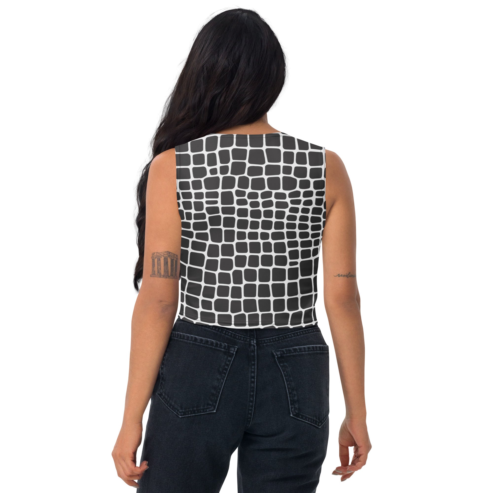 Women's Reptile Print Buttery Soft Crop Top- Quick-Drying UPF 50+ Stretch Top