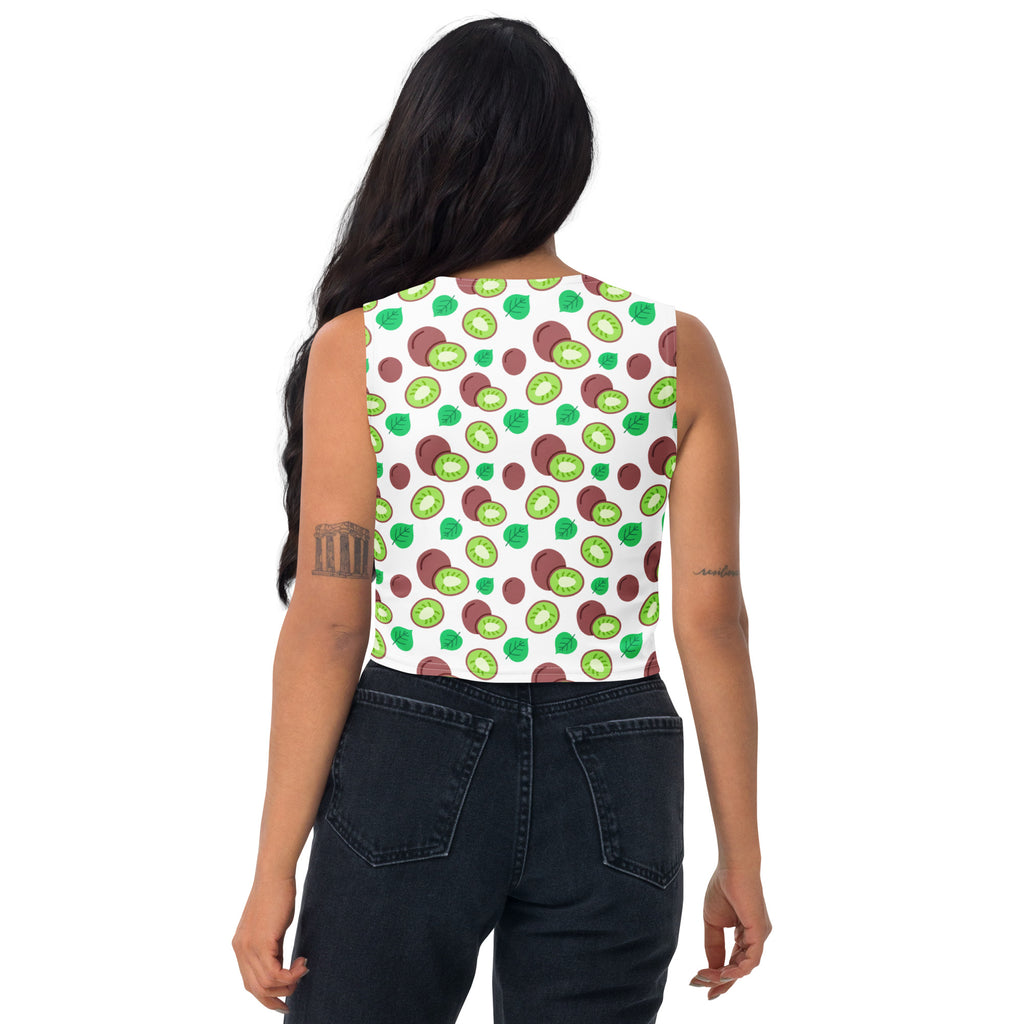 Women's Kiwi Fruit Buttery Soft Crop Top- Quick-Drying UPF 50+ Stretch Top