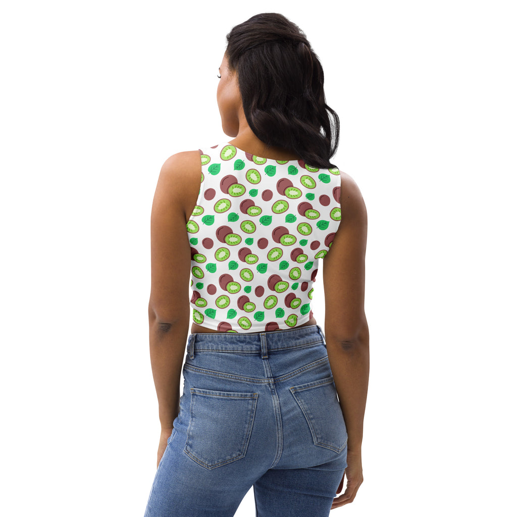Women's Kiwi Fruit Buttery Soft Crop Top- Quick-Drying UPF 50+ Stretch Top