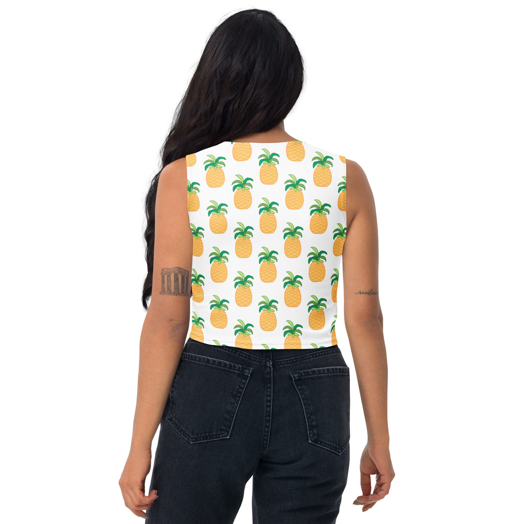 Women's Pineapple Buttery Soft Crop Top- Quick-Drying UPF 50+ Stretch Top
