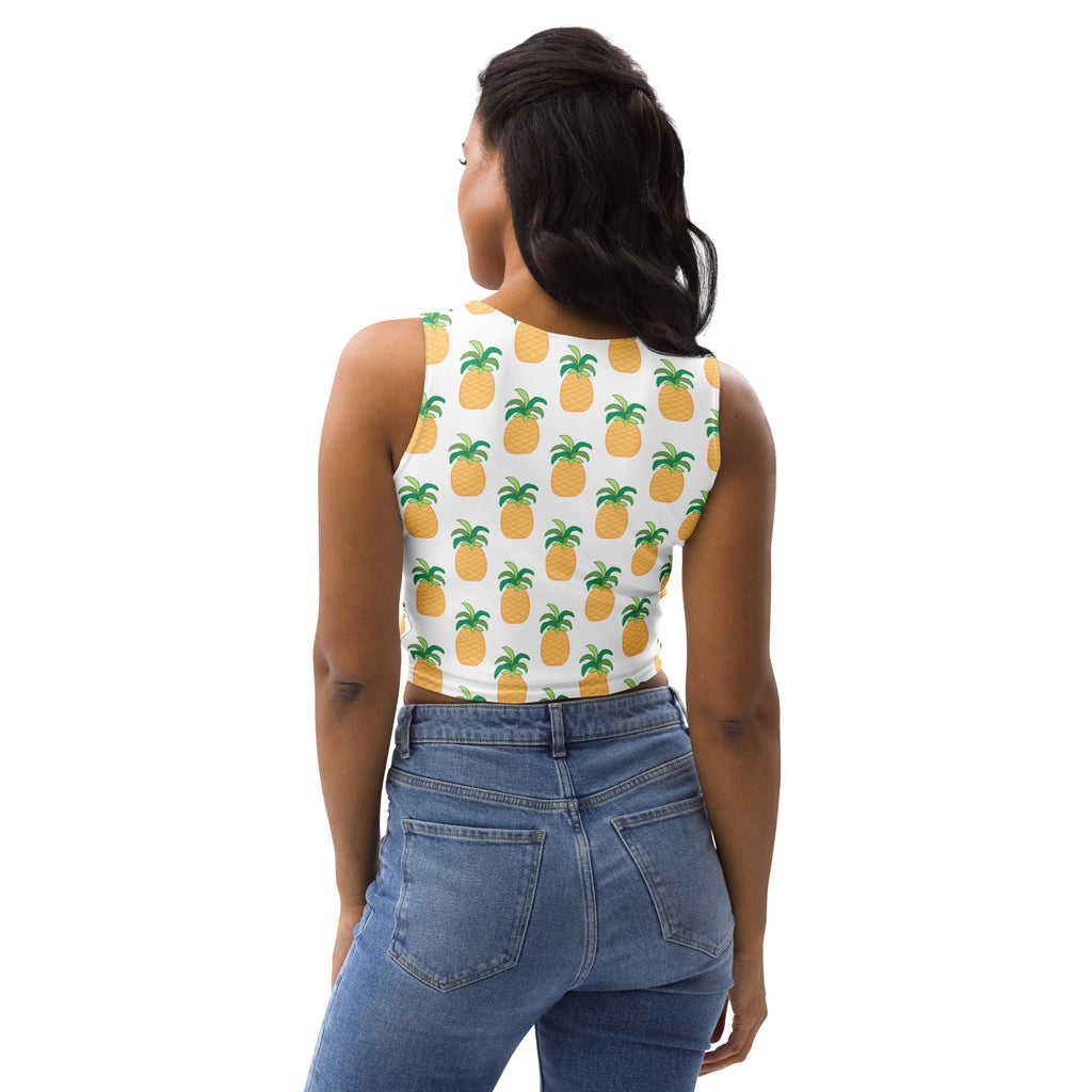 Women's Pineapple Buttery Soft Crop Top- Quick-Drying UPF 50+ Stretch Top