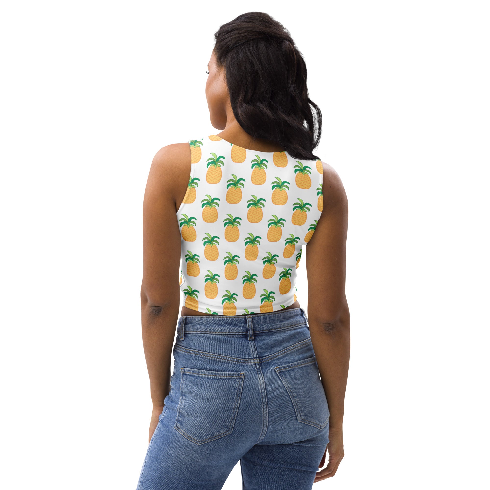 Women's Pineapple Buttery Soft Crop Top- Quick-Drying UPF 50+ Stretch Top