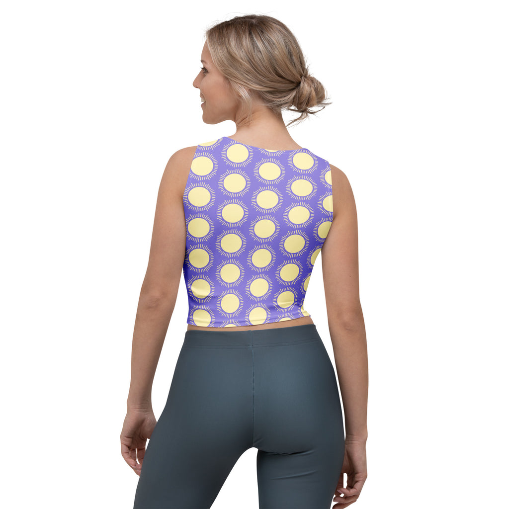 Women's Purple Sun Buttery Soft Crop Top- Quick-Drying UPF 50+ Stretch Top