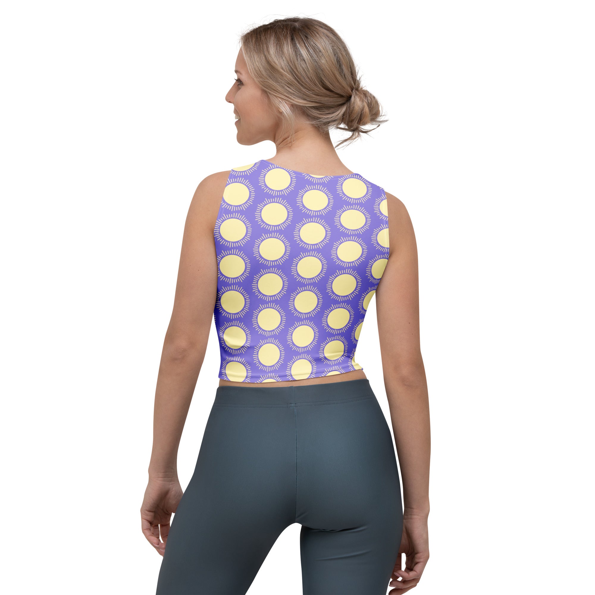 Women's Purple Sun Buttery Soft Crop Top- Quick-Drying UPF 50+ Stretch Top