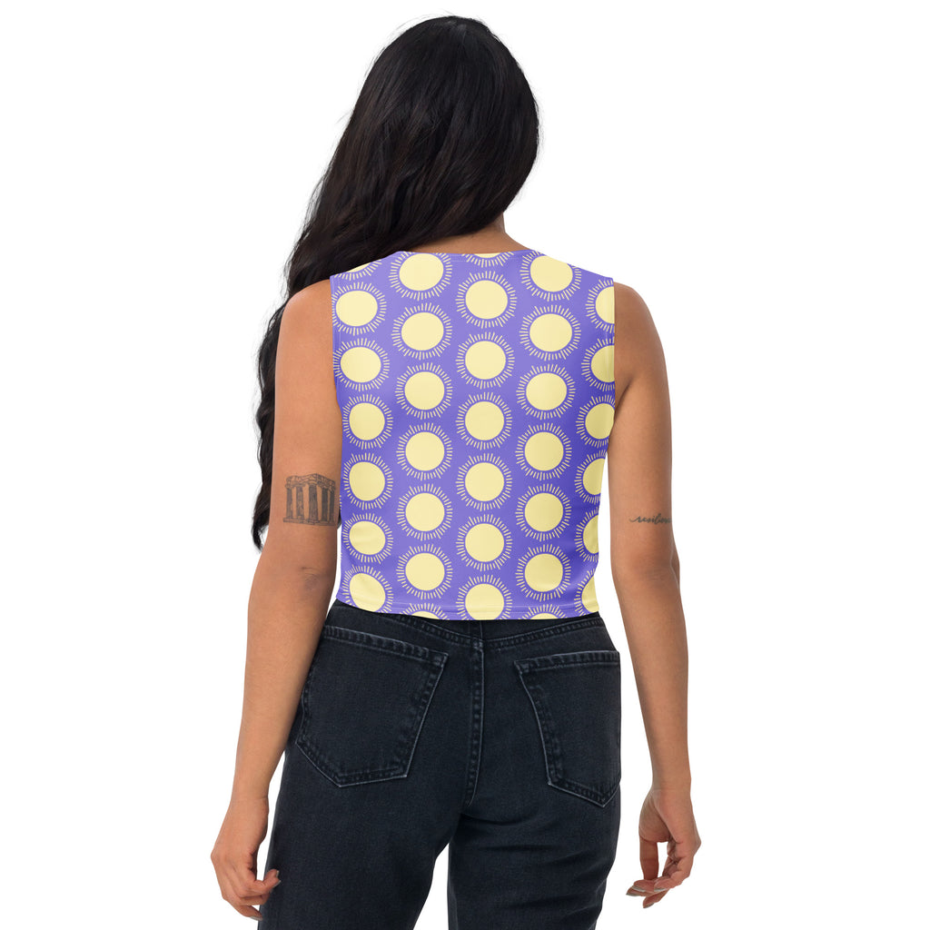 Women's Purple Sun Buttery Soft Crop Top- Quick-Drying UPF 50+ Stretch Top