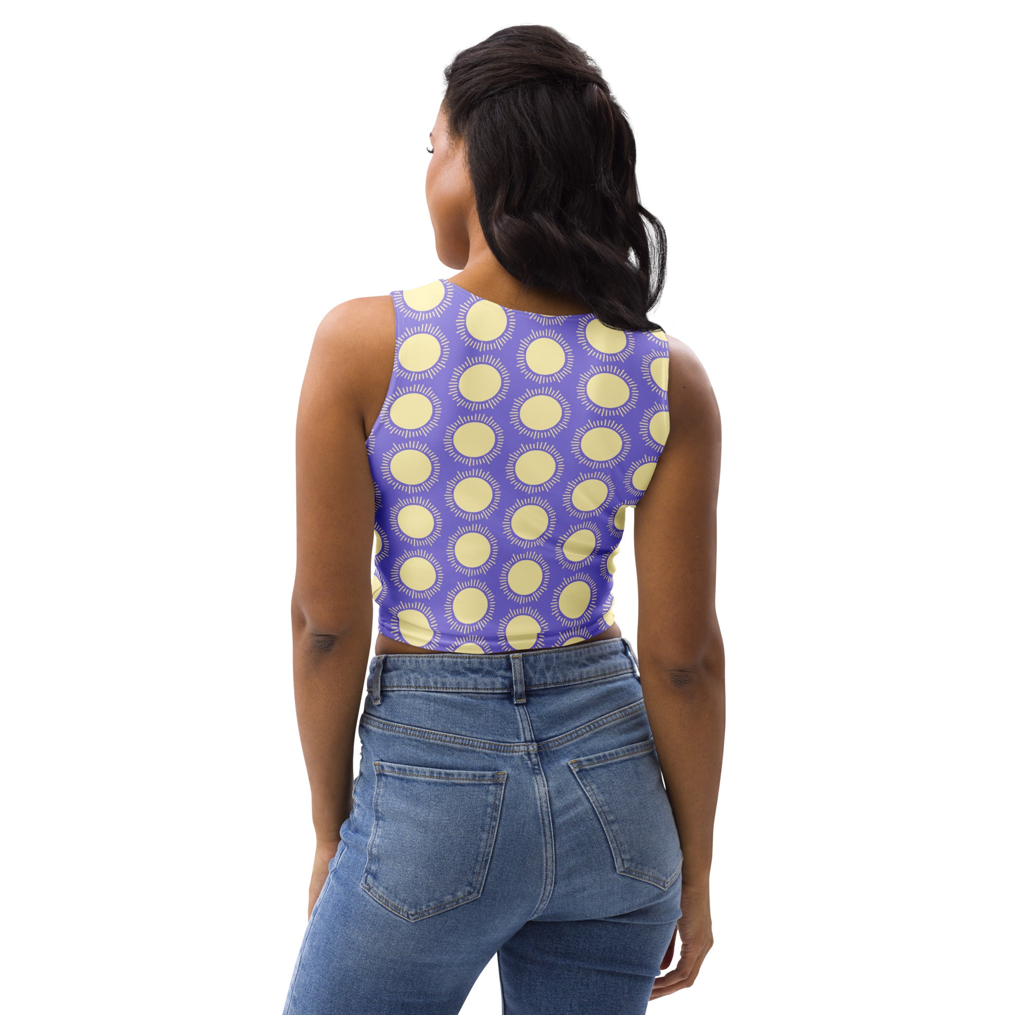 Women's Purple Sun Buttery Soft Crop Top- Quick-Drying UPF 50+ Stretch Top