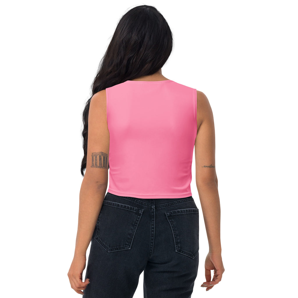 Women's Pink Buttery Soft Crop Top- Quick-Drying UPF 50+ Stretch Top