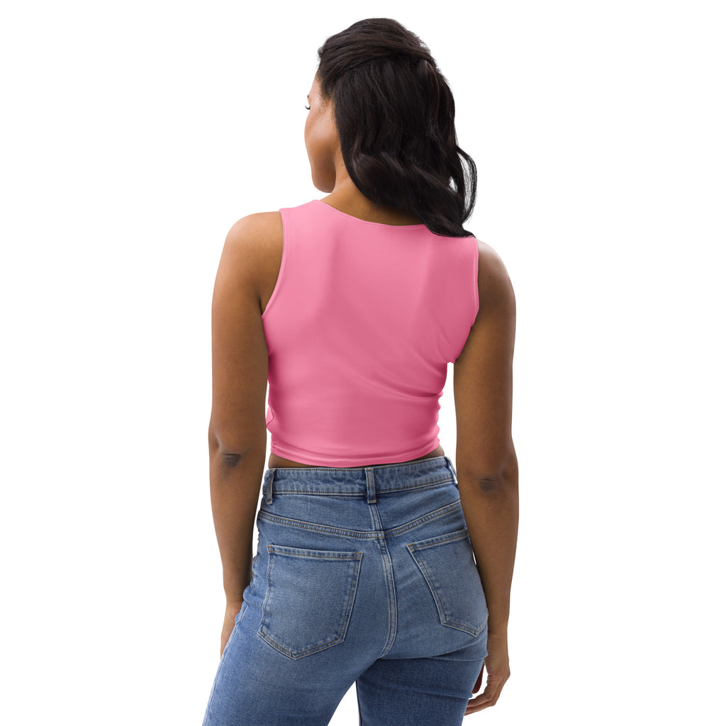 Women's Pink Buttery Soft Crop Top- Quick-Drying UPF 50+ Stretch Top