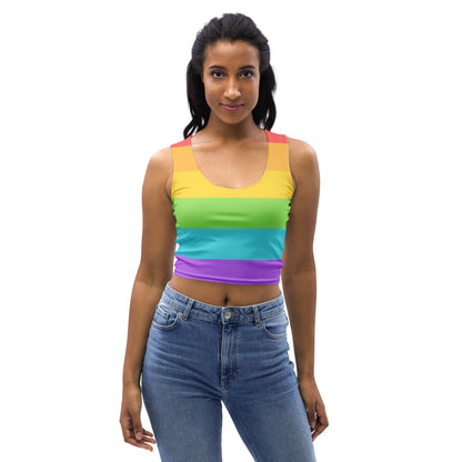Women's Pride Flag Rainbow Buttery Soft Crop Top