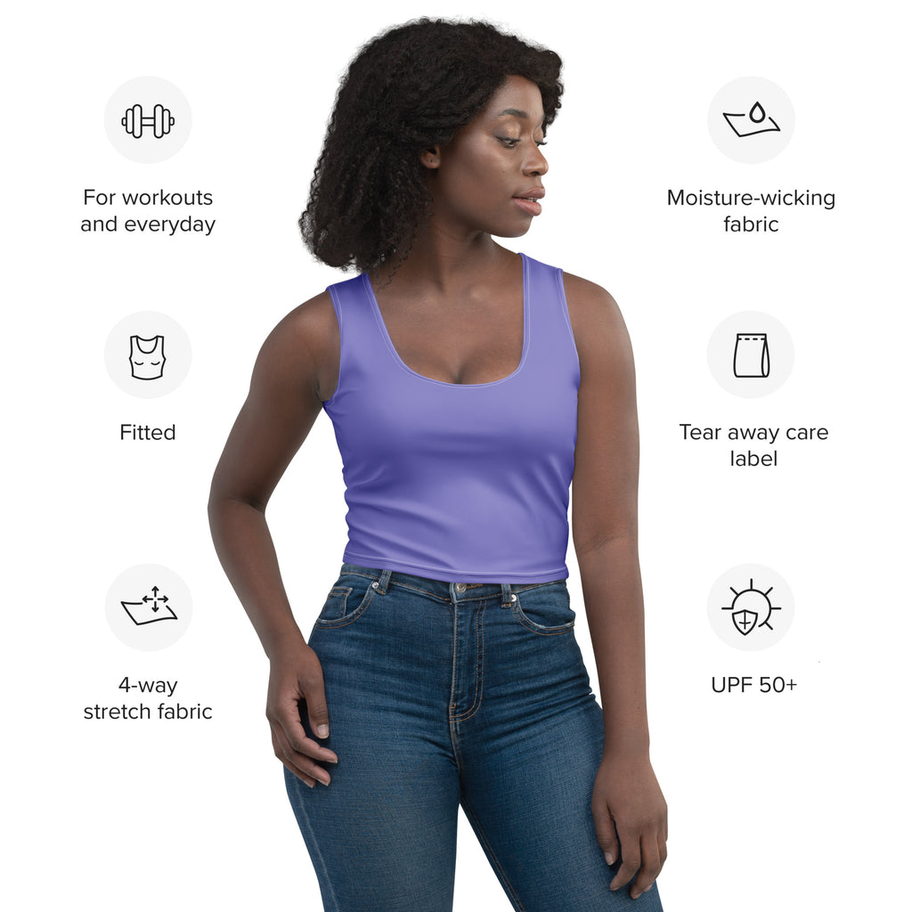 Women's Buttery Soft Purple Crop Top