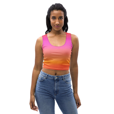 Women's Sunset Gradient Buttery Soft Crop Top