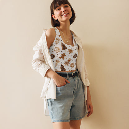 Women's Gingerbread Cookies Christmas Buttery Soft Crop Top