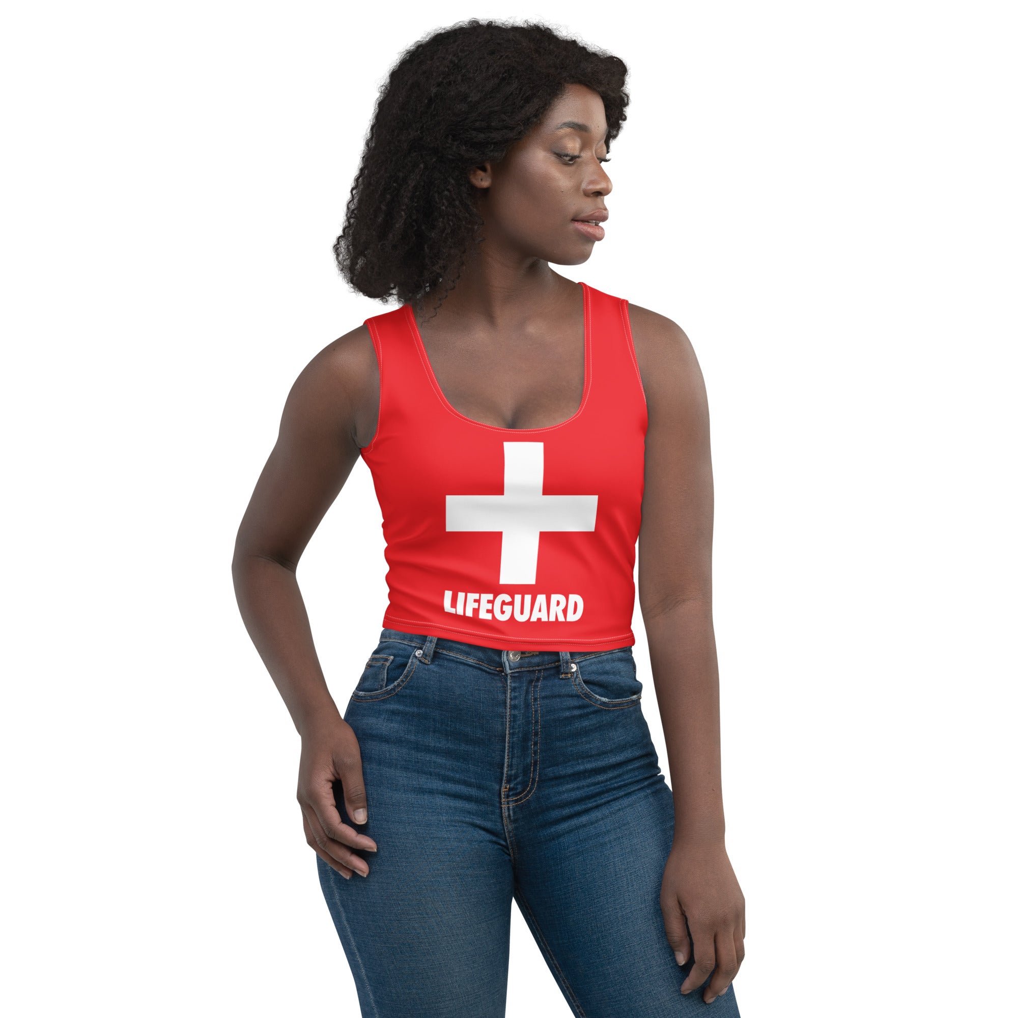 Women's Lifeguard Buttery Soft Crop Top- Quick-Drying UPF 50+ Stretch Top