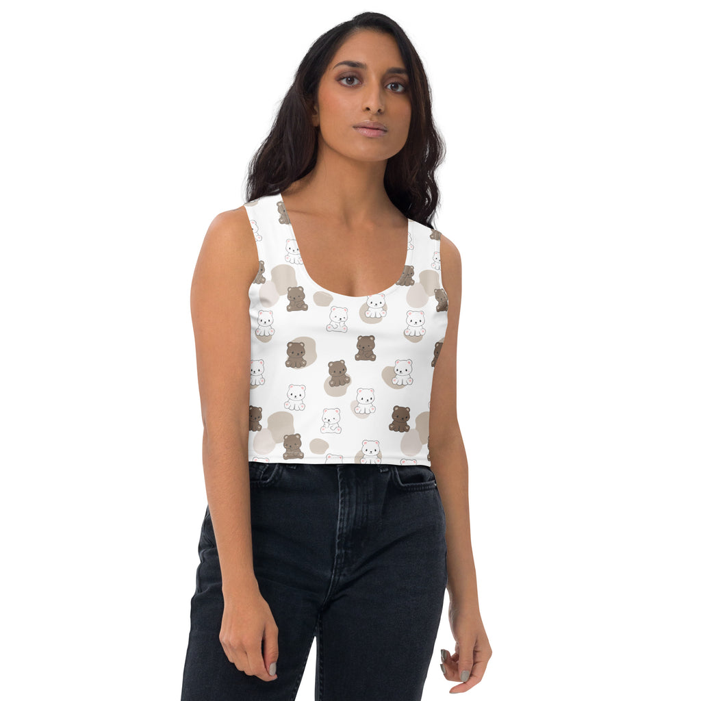 Women's Teddy Bear Buttery Soft Crop Top- Quick-Drying UPF 50+ Stretch Top