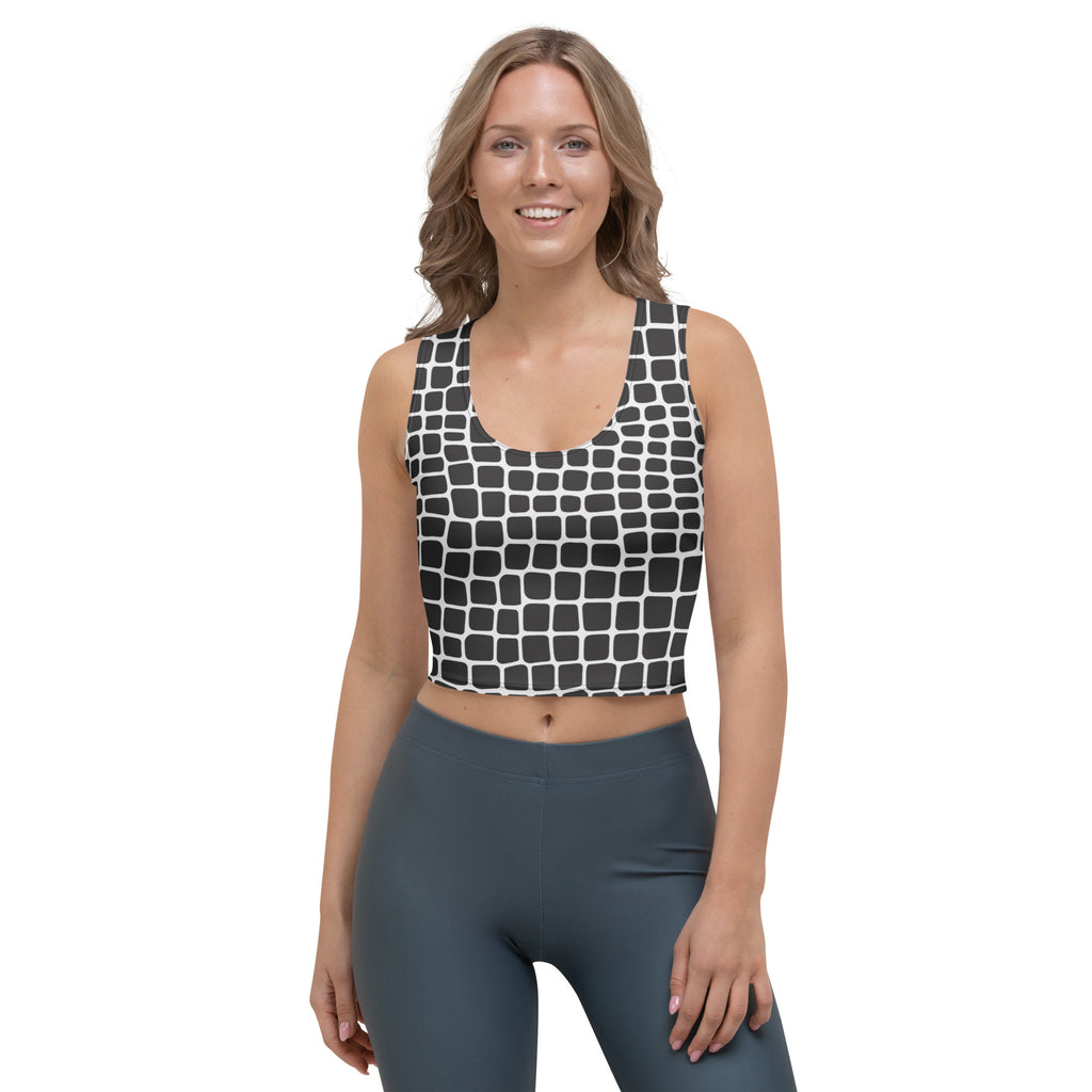 Women's Reptile Print Buttery Soft Crop Top- Quick-Drying UPF 50+ Stretch Top