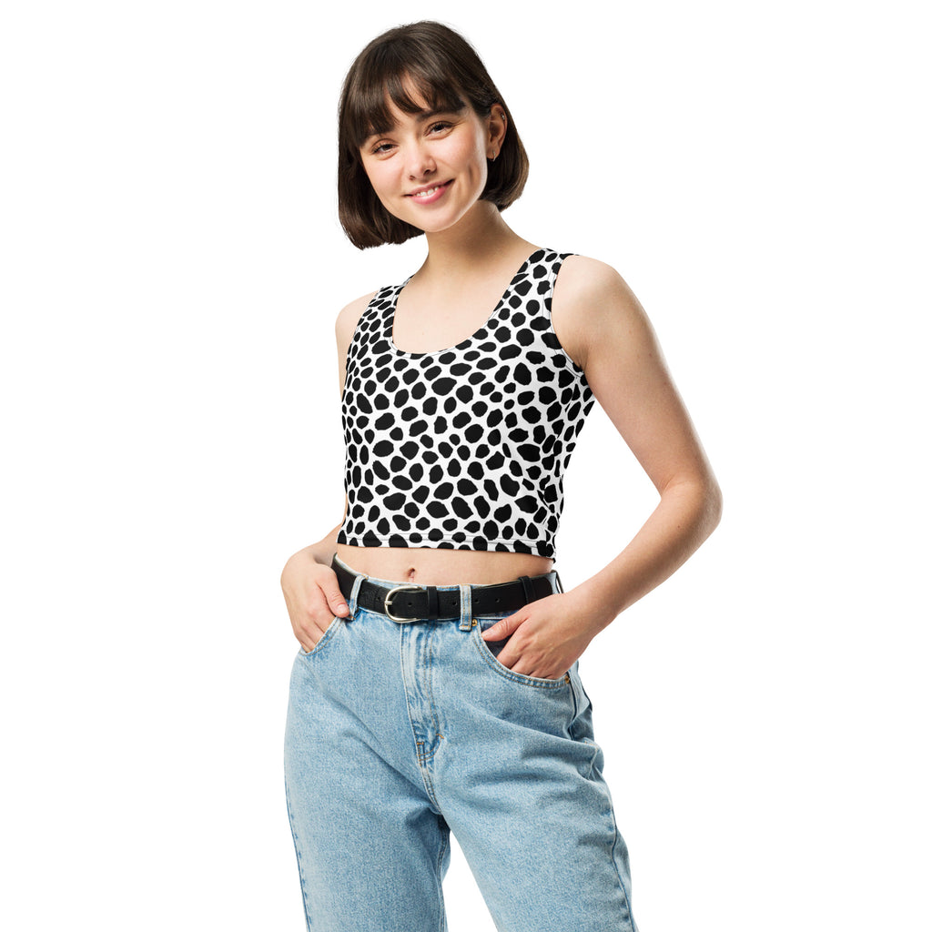 Women's Animal Print Buttery Soft Crop Top- Quick-Drying UPF 50+ Stretch Top