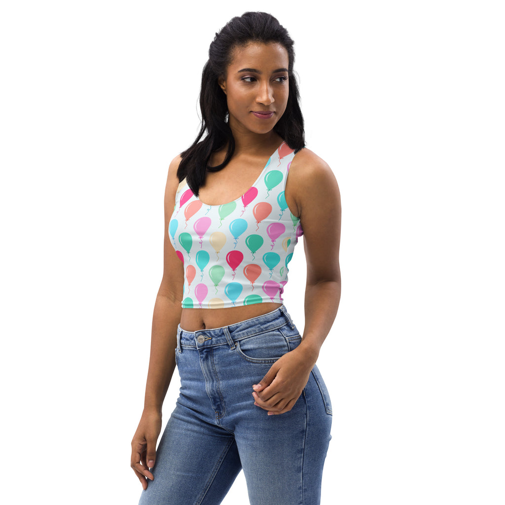 Women's Birthday Balloon Buttery Soft Crop Top