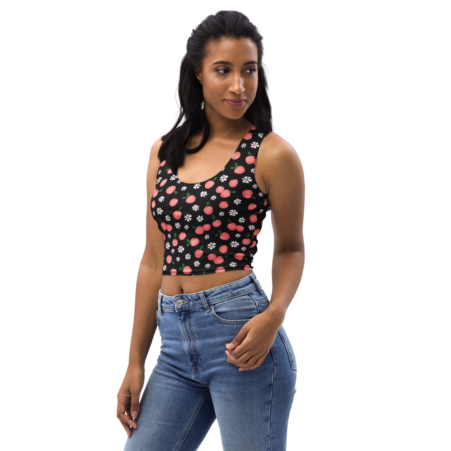 Women's Peach Blossom Buttery Soft Crop Top