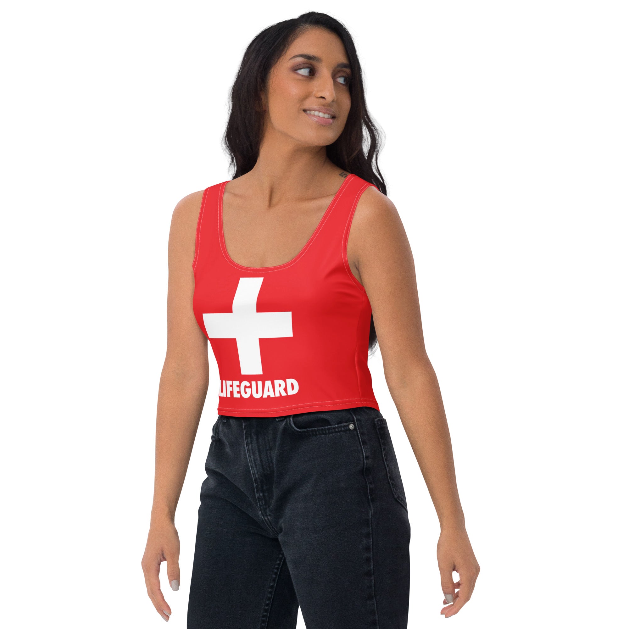 Women's Lifeguard Buttery Soft Crop Top- Quick-Drying UPF 50+ Stretch Top