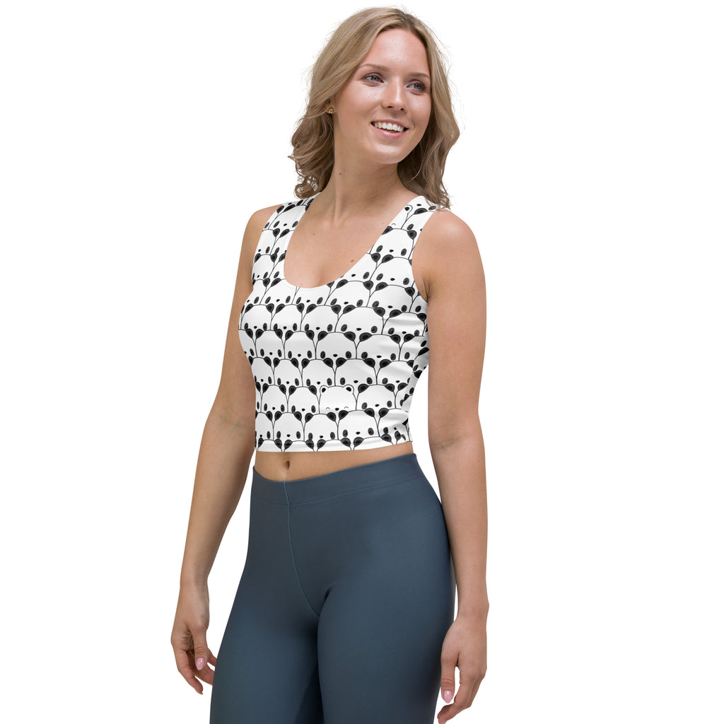 Women's Panda Buttery Soft Crop Top- Quick-Drying UPF 50+ Stretch Top
