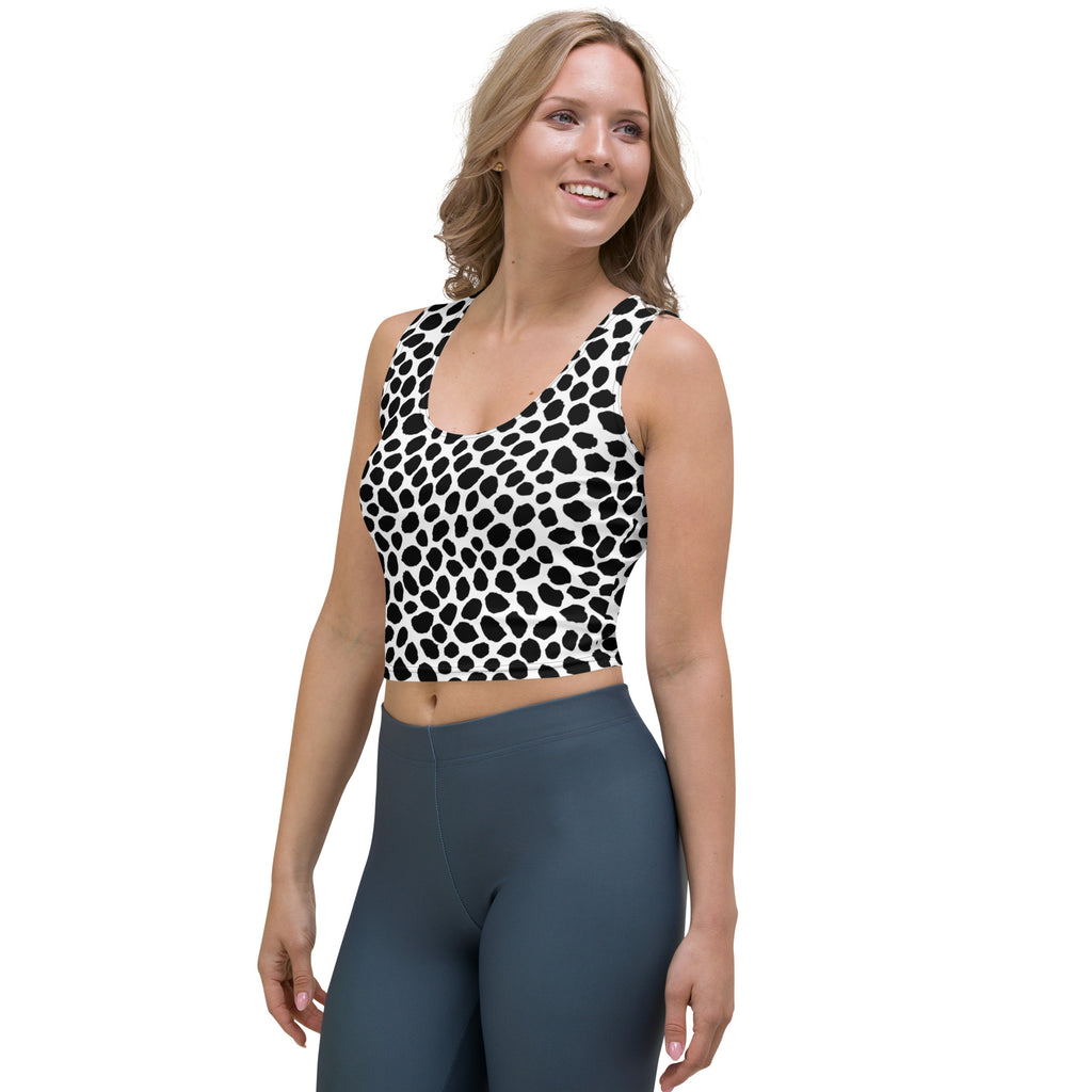 Women's Animal Print Buttery Soft Crop Top- Quick-Drying UPF 50+ Stretch Top