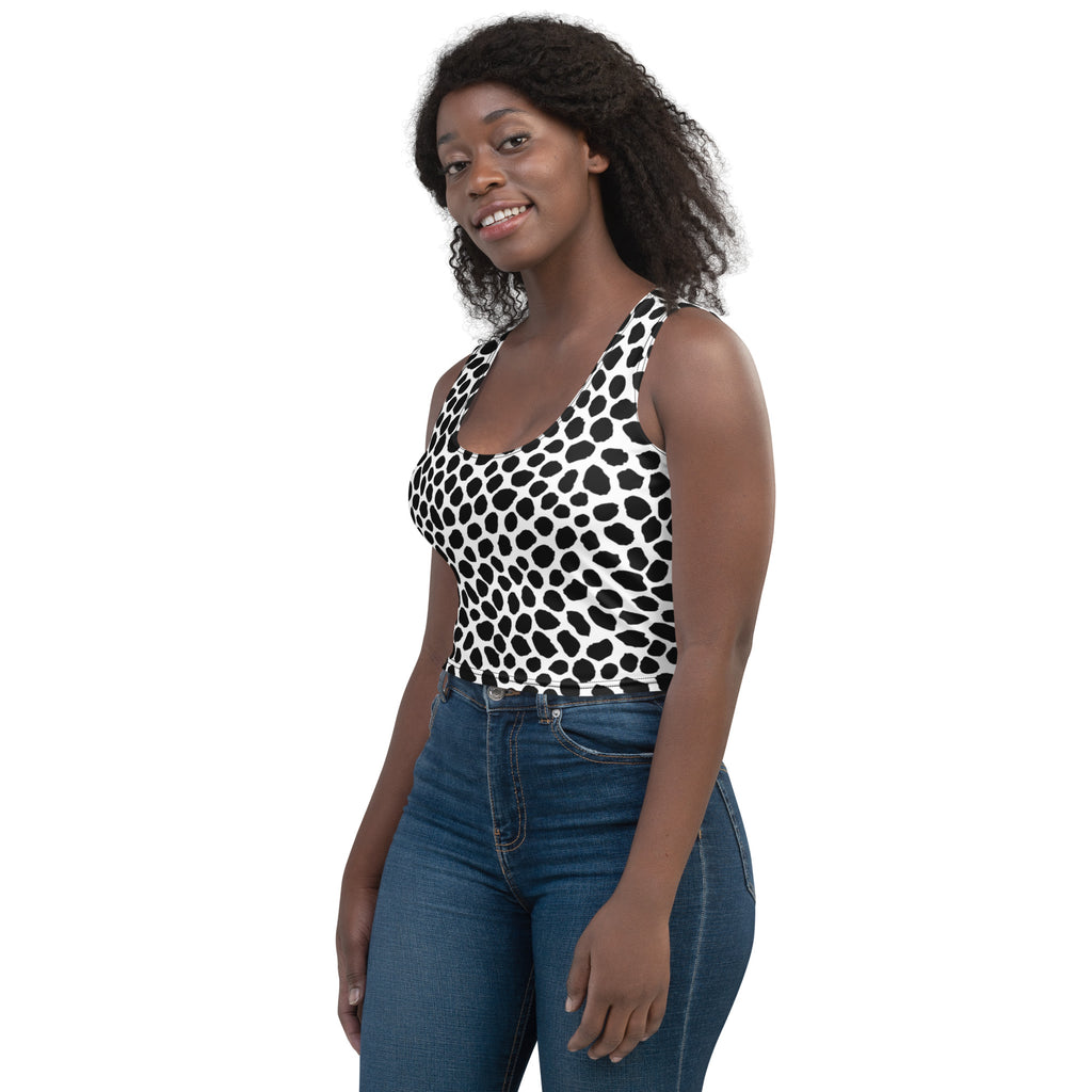 Women's Animal Print Buttery Soft Crop Top- Quick-Drying UPF 50+ Stretch Top