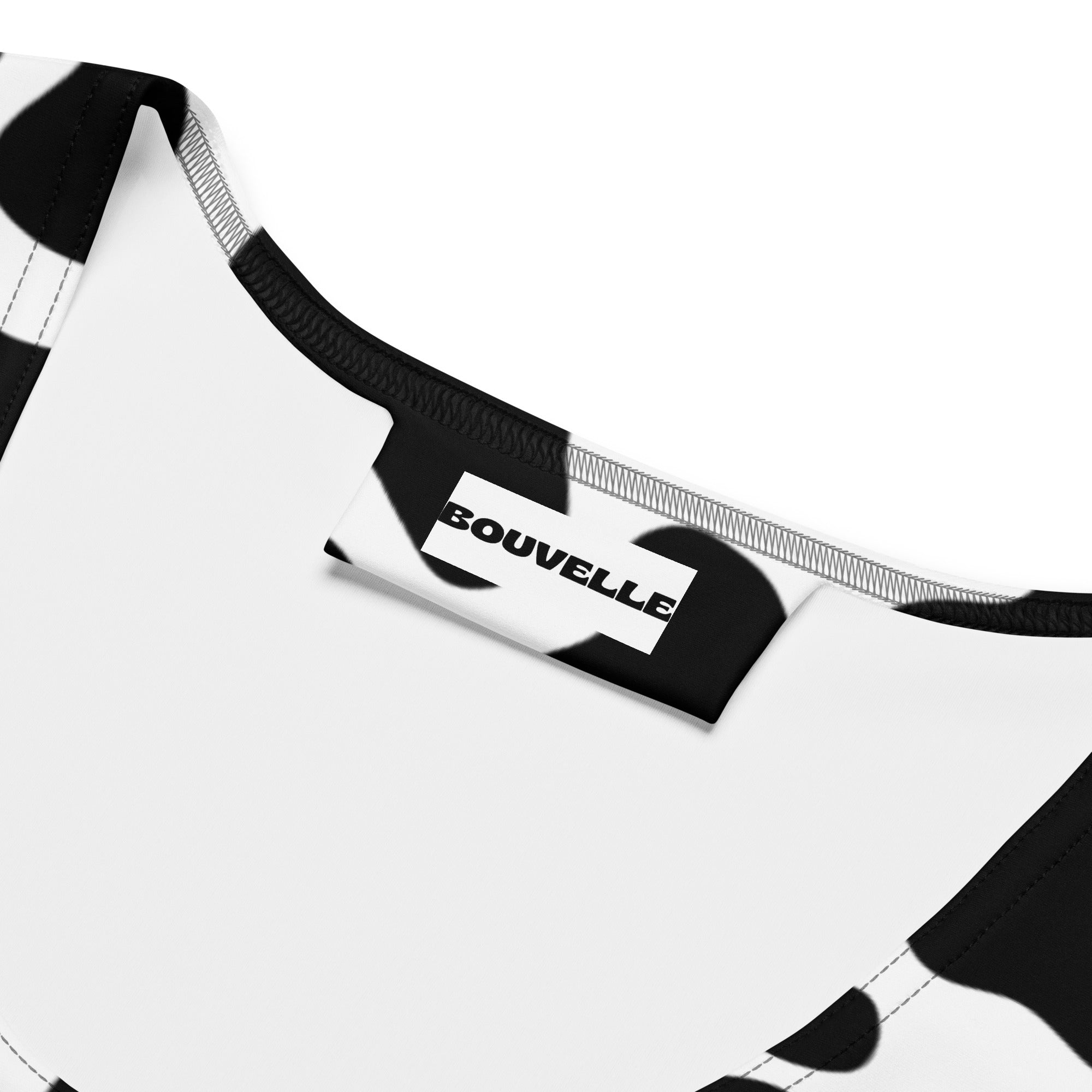 Women's Cow Print Buttery Soft Crop Top- Quick-Drying UPF 50+ Stretch Top