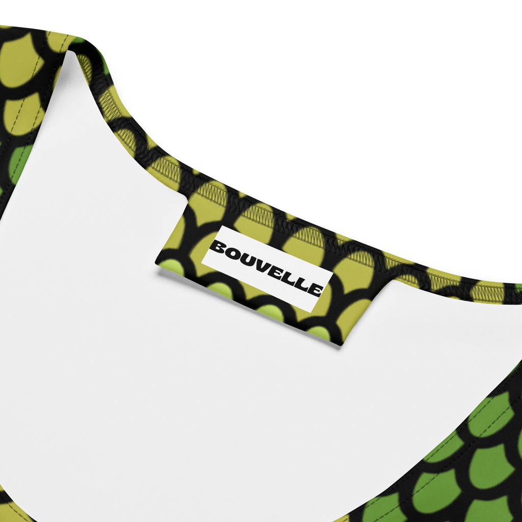 Women's Snake Scales Buttery Soft Crop Top- Quick-Drying UPF 50+ Stretch Top