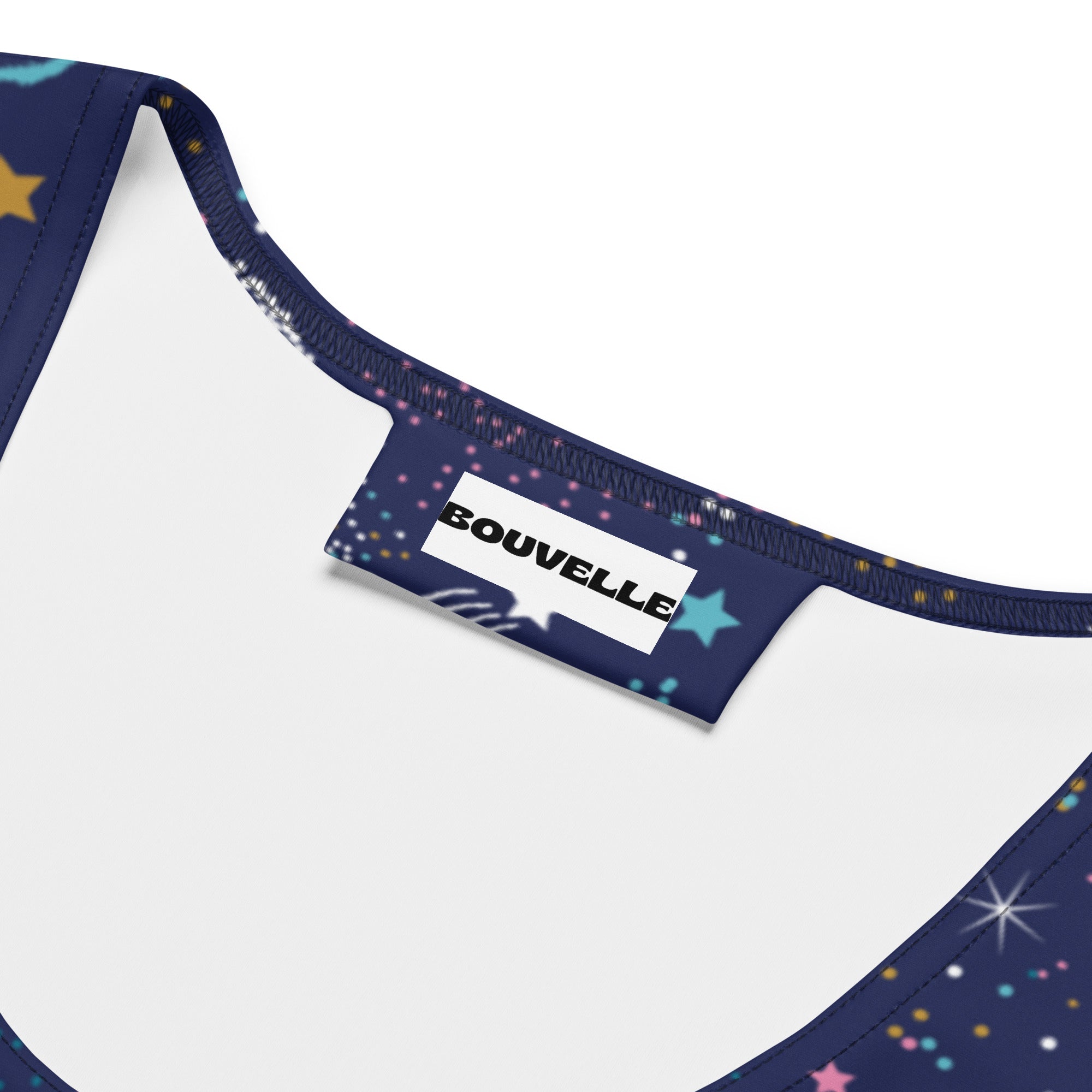 Women's Moon and Stars Buttery Soft Crop Top- Quick-Drying UPF 50+ Stretch Top