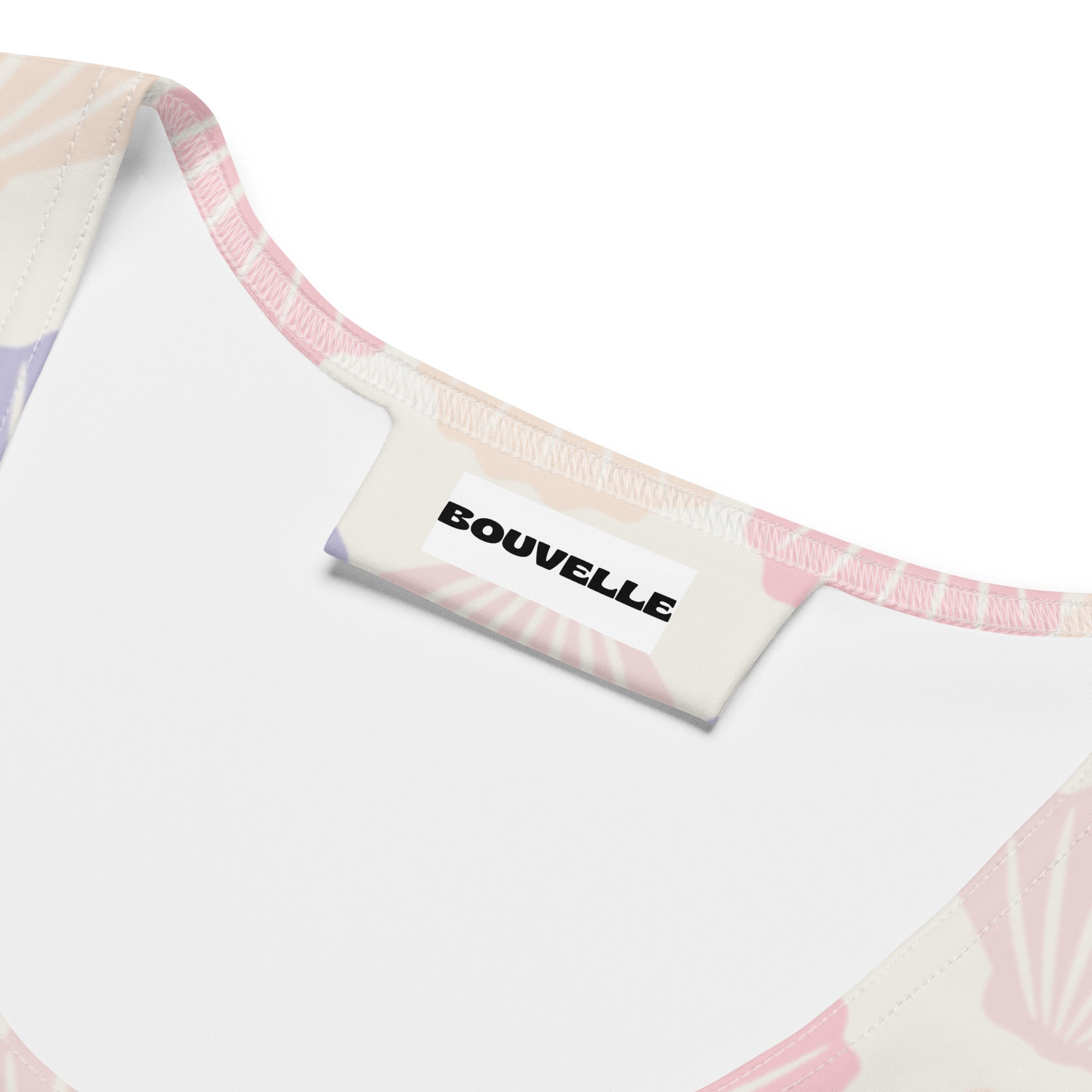 Women's Pastel Seashell Buttery Soft Crop Top- Quick-Drying UPF 50+ Stretch Top